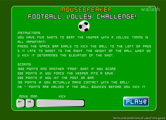 풋볼 발리 챌린지 (Football Volley Challenge) 게임 화면 1