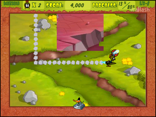 화성인 마빈 땅따먹기 (Marvin The Martian Land Grab) 게임 화면 2